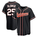 STECN B.Orioles #25 Pete Alonso Player Black Out Home Game Stitched Jerseys