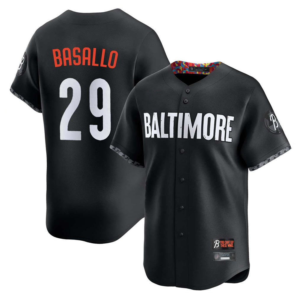STECN B.Orioles #29 Samuel Basallo Player Black City Connect Limited Home Game Stitched Jerseys
