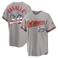 STECN B.Orioles #29 Samuel Basallo Player Gray USA 250 Fourth of July Home Game Stitched Jerseys