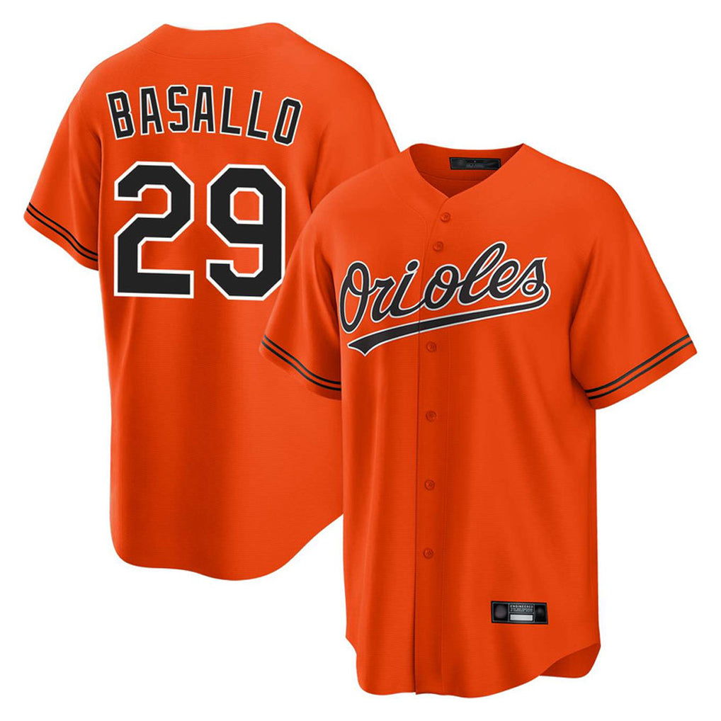 STECN B.Orioles #29 Samuel Basallo Player Orange Home Game Stitched Jerseys