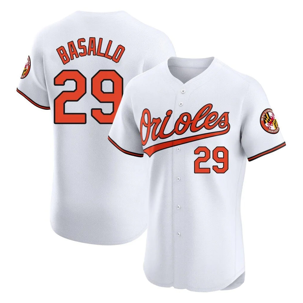 STECN B.Orioles #29 Samuel Basallo Player White Limited Elite Home Game Stitched Jerseys
