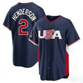 STECN B.Orioles #2 Gunnar Henderson Player Navy USA 2026 World Classic Home Game Stitched Jerseys