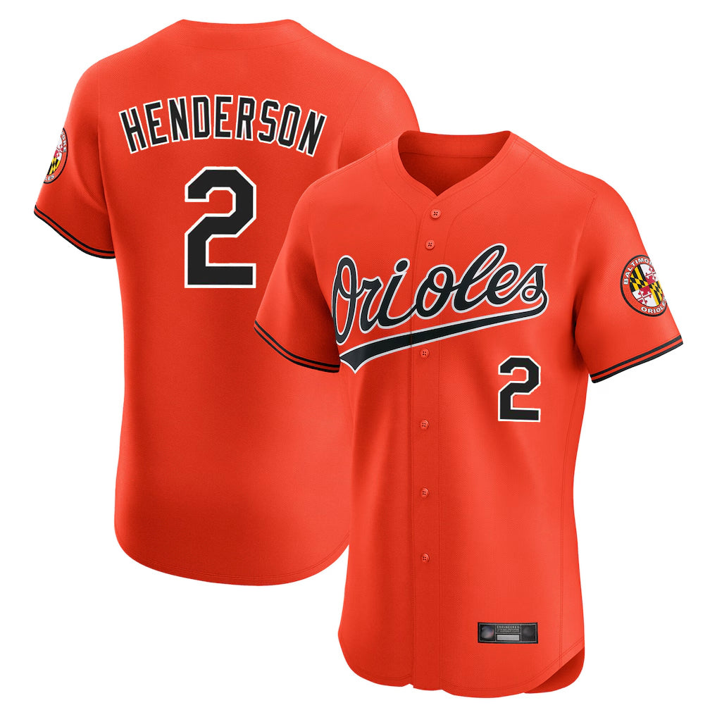 STECN B.Orioles #2 Gunnar Henderson Player Orange Limited Elite Home Game Stitched Jerseys