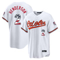 STECN B.Orioles #2 Gunnar Henderson Player White USA 250 Fourth of July Home Game Stitched Jerseys