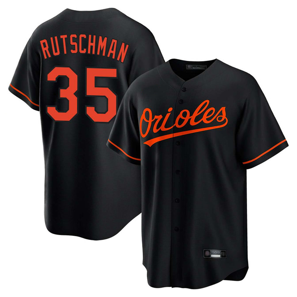 STECN B.Orioles #35 Adley Rutschman Black Home Game Stitched Jerseys