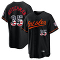 STECN B.Orioles #35 Adley Rutschman Player Black USA 250 Fourth of July Home Game Stitched Jerseys