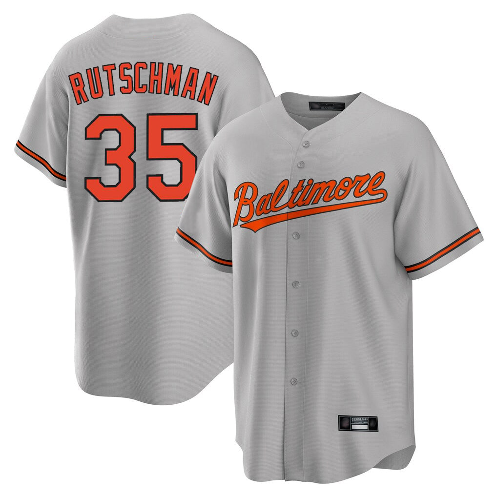 STECN B.Orioles #35 Adley Rutschman Gray Home Game Stitched Jerseys