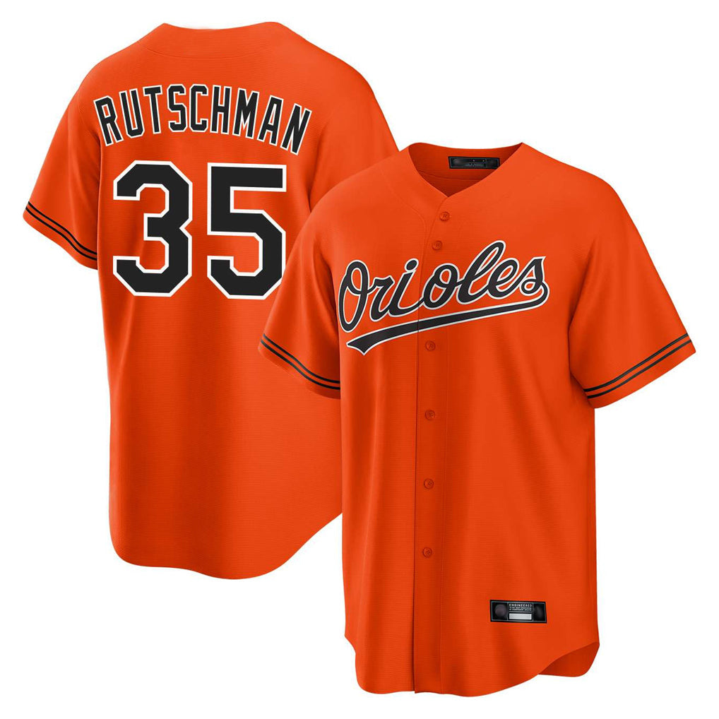 STECN B.Orioles #35 Adley Rutschman Orange Home Game Stitched Jerseys