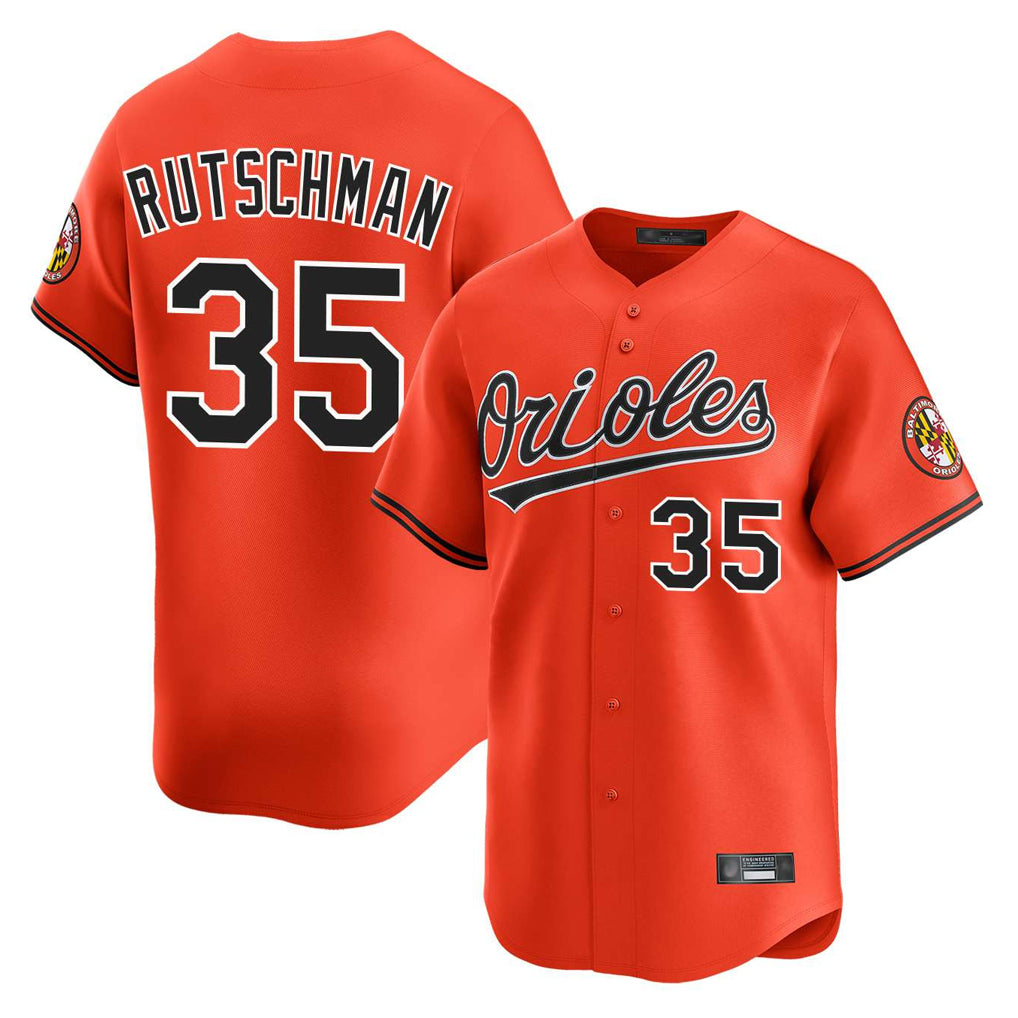 STECN B.Orioles #35 Adley Rutschman Orange Limited Home Game Stitched Jerseys