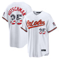 STECN B.Orioles #35 Adley Rutschman Player White USA 250 Fourth of July Home Game Stitched Jerseys