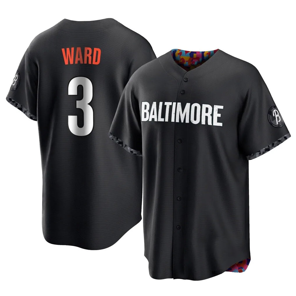 STECN B.Orioles #3 Taylor Ward Player Black City Connect Home Game Stitched Jerseys