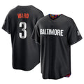 STECN B.Orioles #3 Taylor Ward Player Black City Connect Home Game Stitched Jerseys