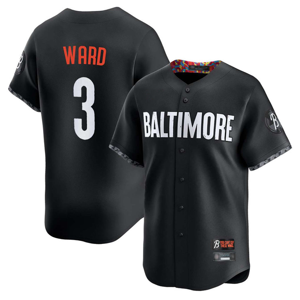STECN B.Orioles #3 Taylor Ward Player Black City Connect Limited Home Game Stitched Jerseys