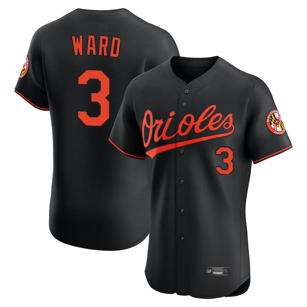 STECN B.Orioles #3 Taylor Ward Player Black Limited Elite Home Game Stitched Jerseys