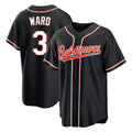 STECN B.Orioles #3 Taylor Ward Player Black Out Home Game Stitched Jerseys