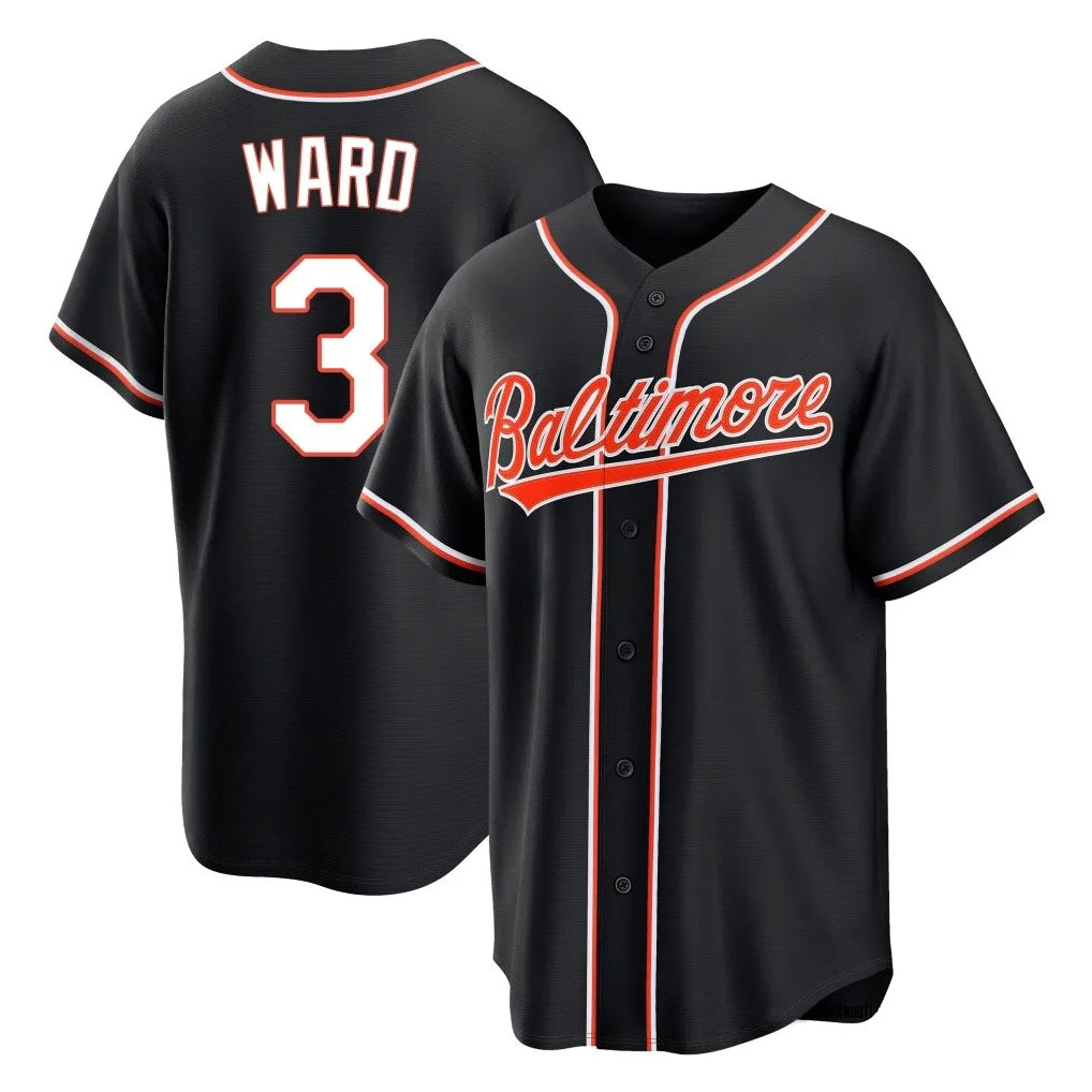 STECN B.Orioles #3 Taylor Ward Player Black Out Home Game Stitched Jerseys