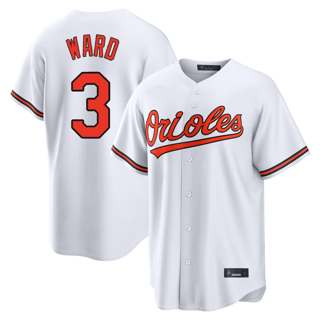 STECN B.Orioles #3 Taylor Ward Player White Home Game Stitched Jerseys