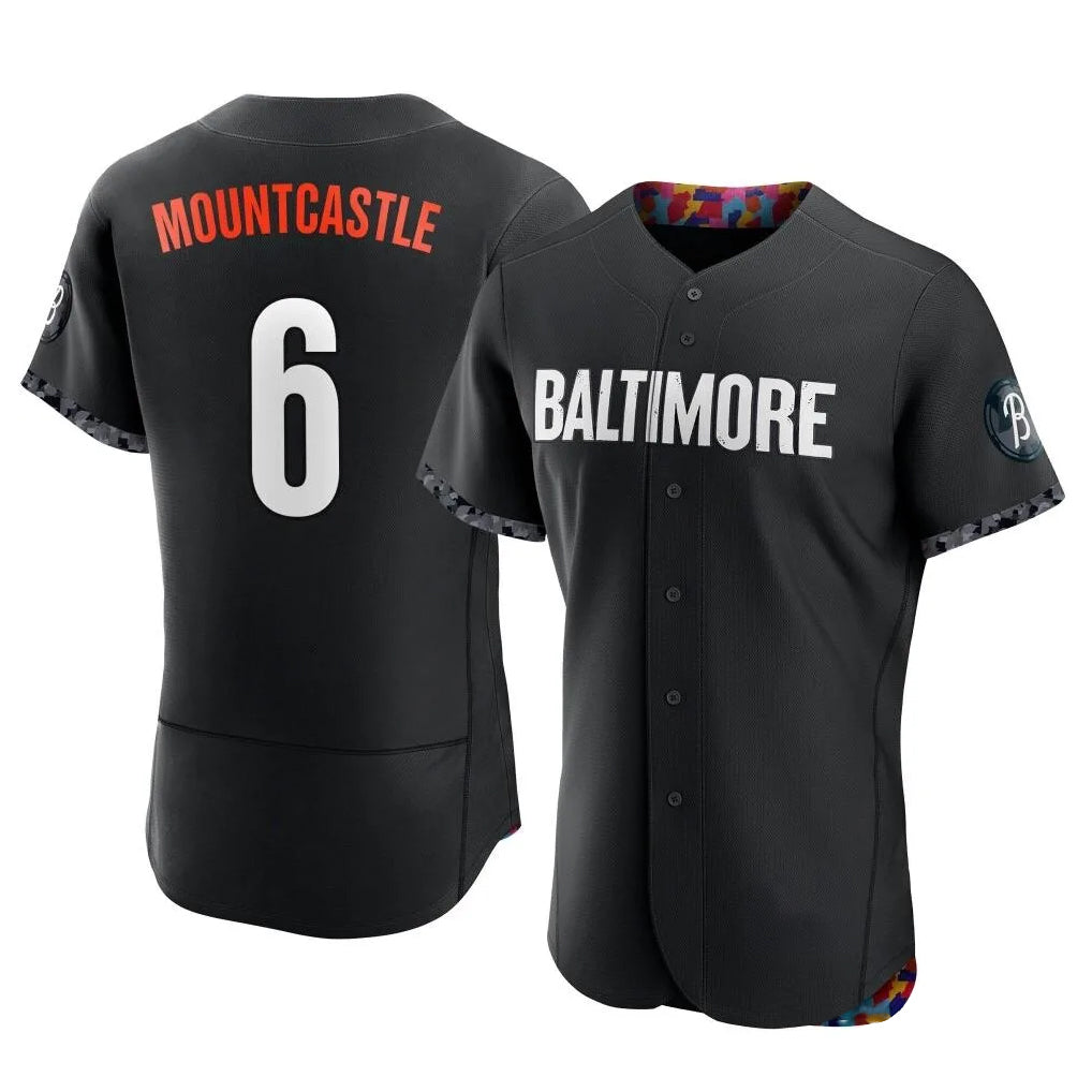 STECN B.Orioles #6 Ryan Mountcastle Player Black City Connect Limited Elite Home Game Stitched Jerseys