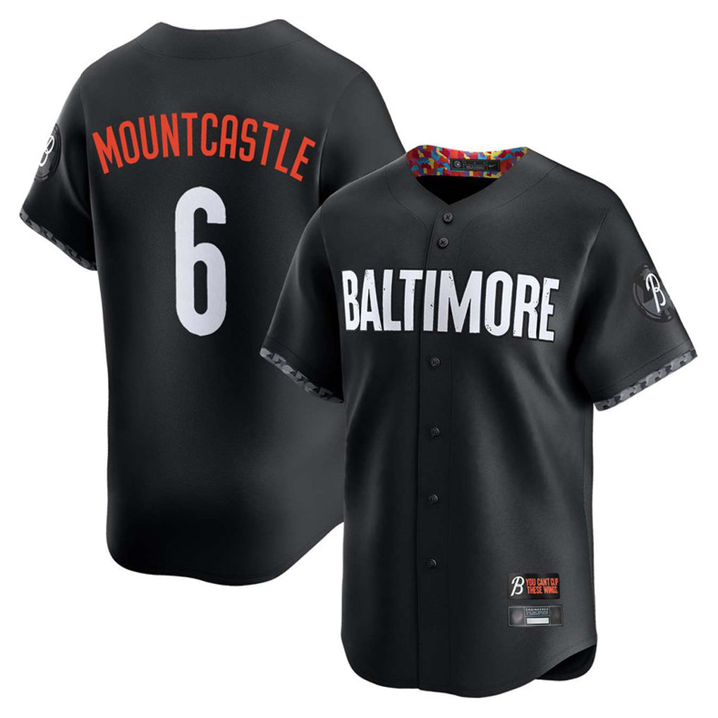 STECN B.Orioles #6 Ryan Mountcastle Player Black City Connect Limited Home Game Stitched Jerseys