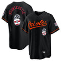 STECN B.Orioles #6 Ryan Mountcastle Player Black USA 250 Fourth of July Home Game Stitched Jerseys