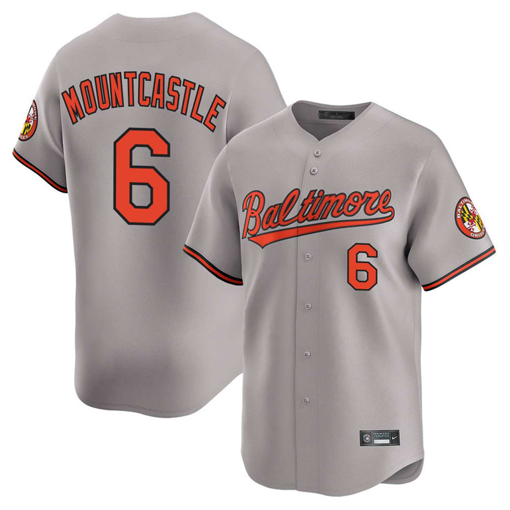 STECN B.Orioles #6 Ryan Mountcastle Player Gray Limited Home Game Stitched Jerseys