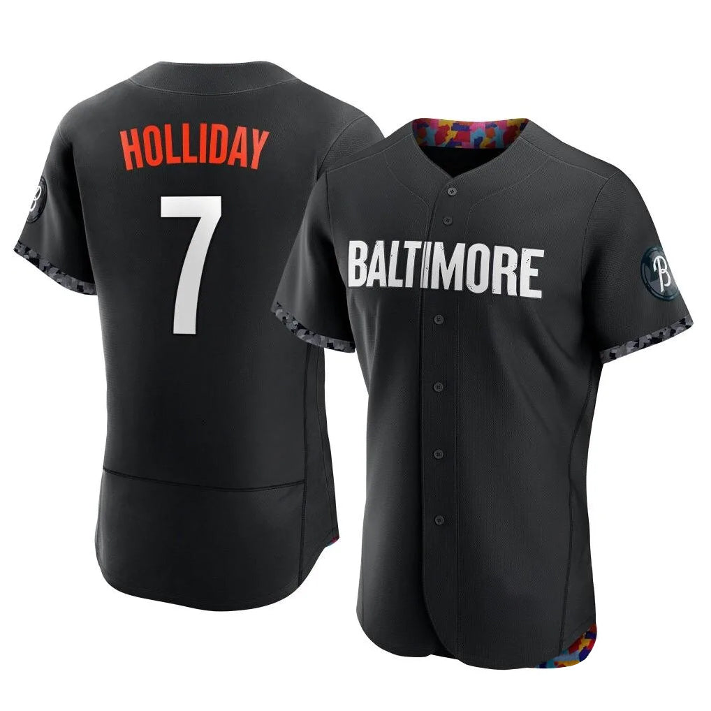 STECN B.Orioles #7 Jackson Holliday Player Black City Connect Limited Elite Home Game Stitched Jerseys