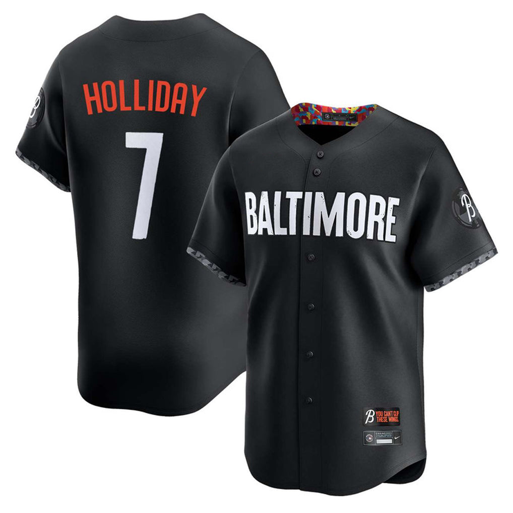 STECN B.Orioles #7 Jackson Holliday Player Black City Connect Limited Home Game Stitched Jerseys