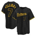 STECN B.Orioles #7 Jackson Holliday Player Black Snake Skin City Home Game Stitched Jerseys