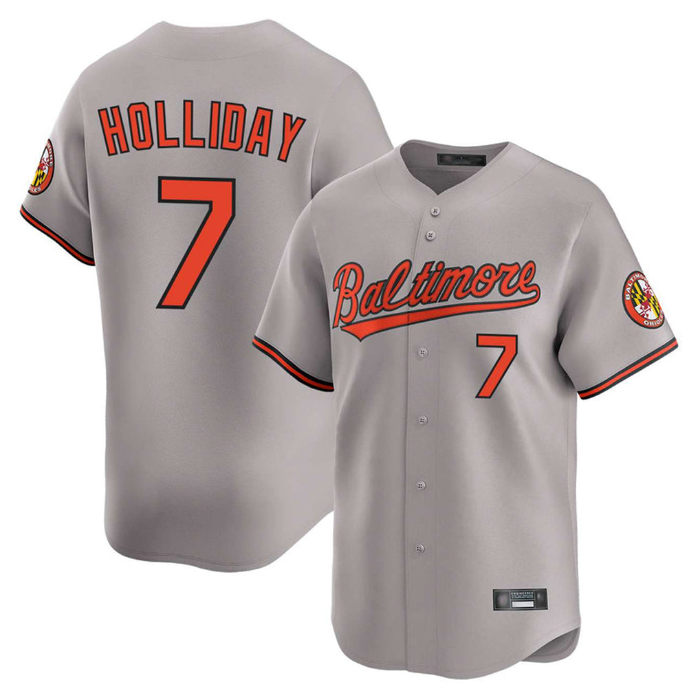 STECN B.Orioles #7 Jackson Holliday Player Gray Limited Home Game Stitched Jerseys