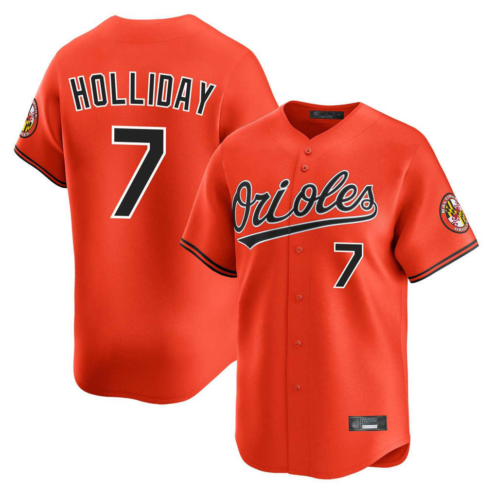 STECN B.Orioles #7 Jackson Holliday Player Orange Limited Home Game Stitched Jerseys