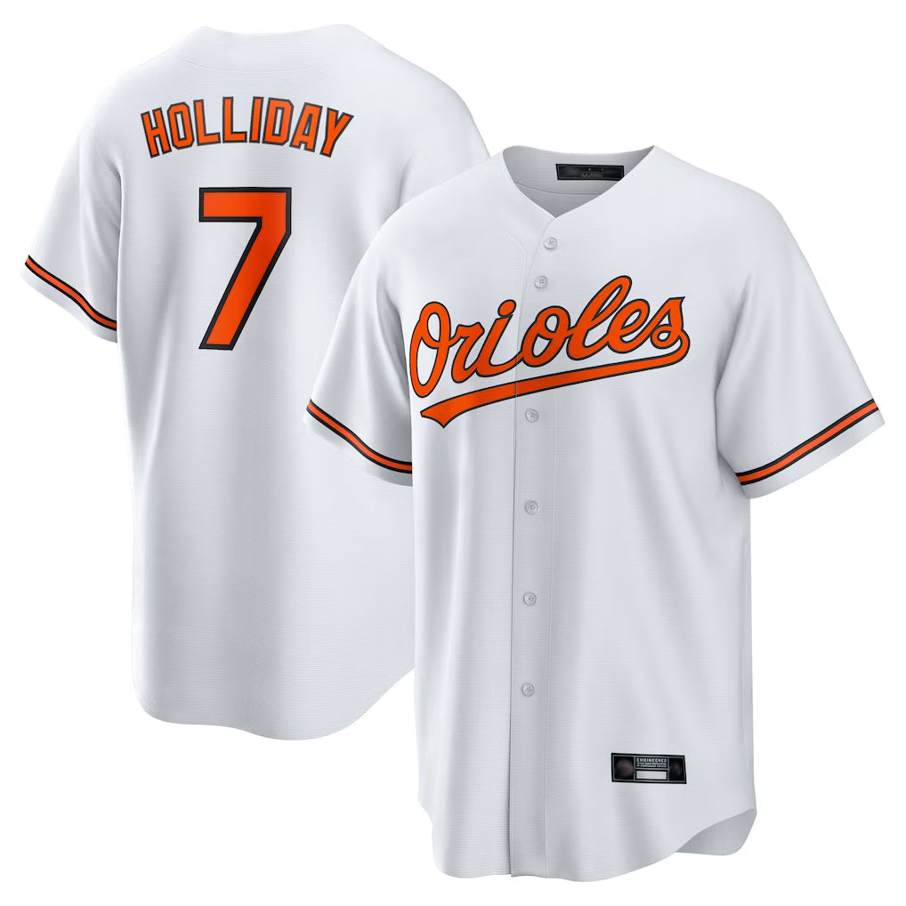 STECN B.Orioles #7 Jackson Holliday Player White Home Game Stitched Jerseys