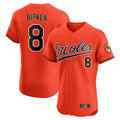STECN B.Orioles #8 Cal Ripken Player Orange Limited Elite Home Game Stitched Jerseys