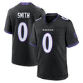 STECN B.Ravens #0 Roquan Smith Player Black Home Game Stitched Jerseys