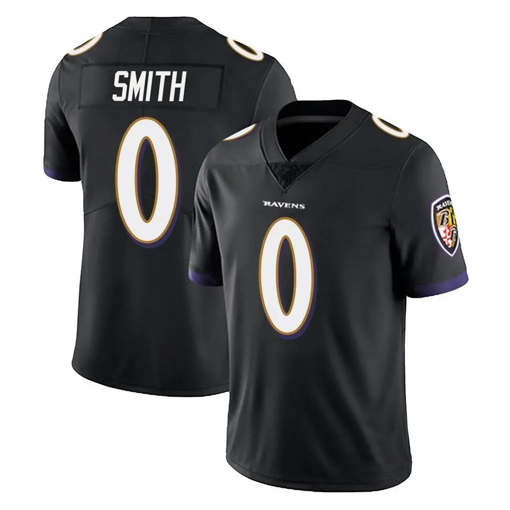 STECN B.Ravens #0 Roquan Smith Player Black Vapor Untouchable Limited Home Game Stitched Jerseys