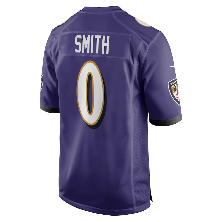 STECN B.Ravens #0 Roquan Smith Player Purple Alternate Home Game Stitched Jerseys