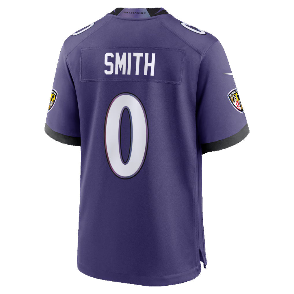 STECN B.Ravens #0 Roquan Smith Purple Team Game Stitched Jerseys