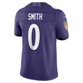STECN B.Ravens #0 Roquan Smith Purple Vapor F.U.S.E. Sewn Down Limited Stitched Jerseys