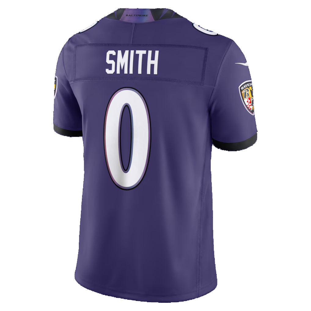 STECN B.Ravens #0 Roquan Smith Purple Vapor F.U.S.E. Sewn Down Limited Stitched Jerseys