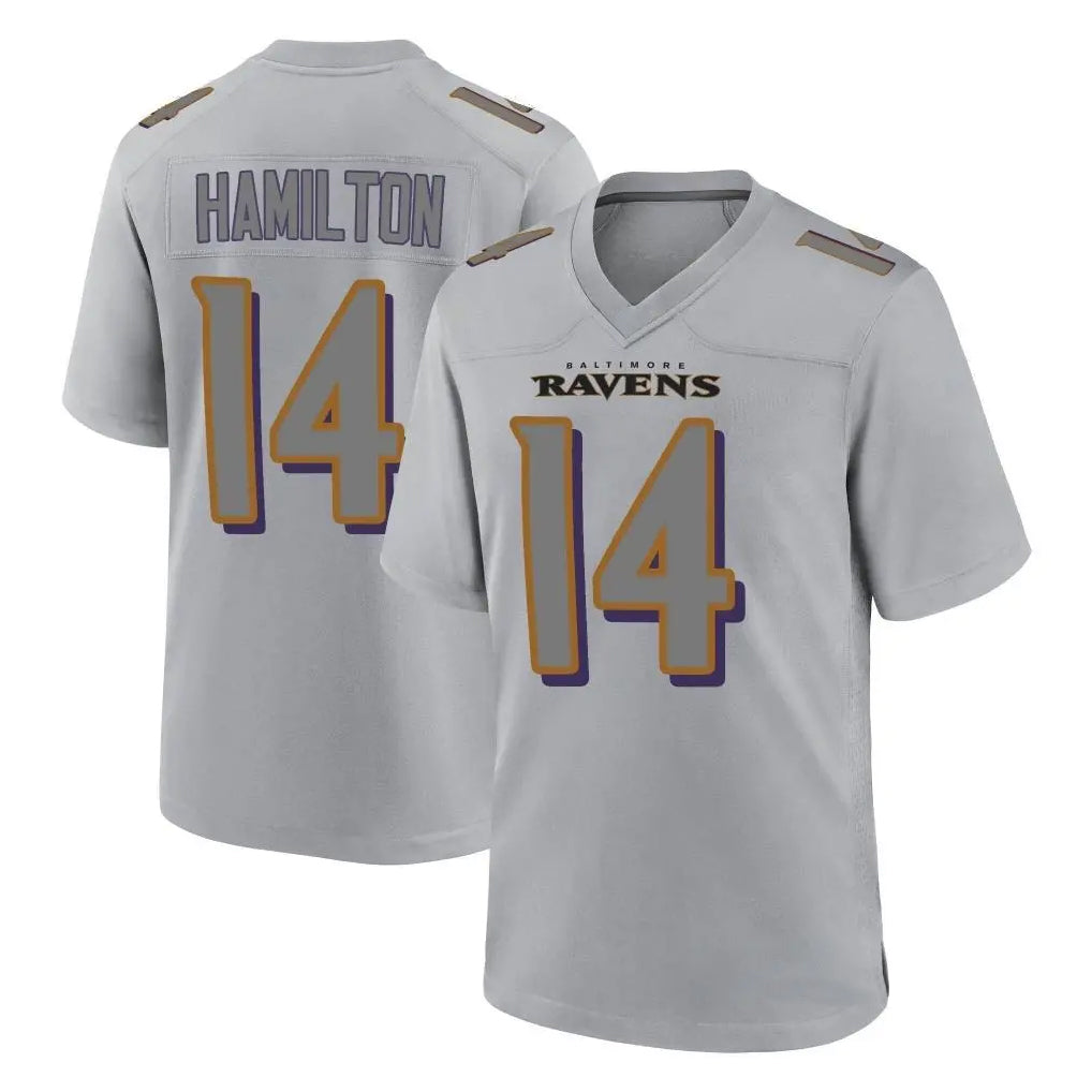 STECN B.Ravens #14 Kyle Hamilton Player Gray Replica Limited Stitched Jerseys