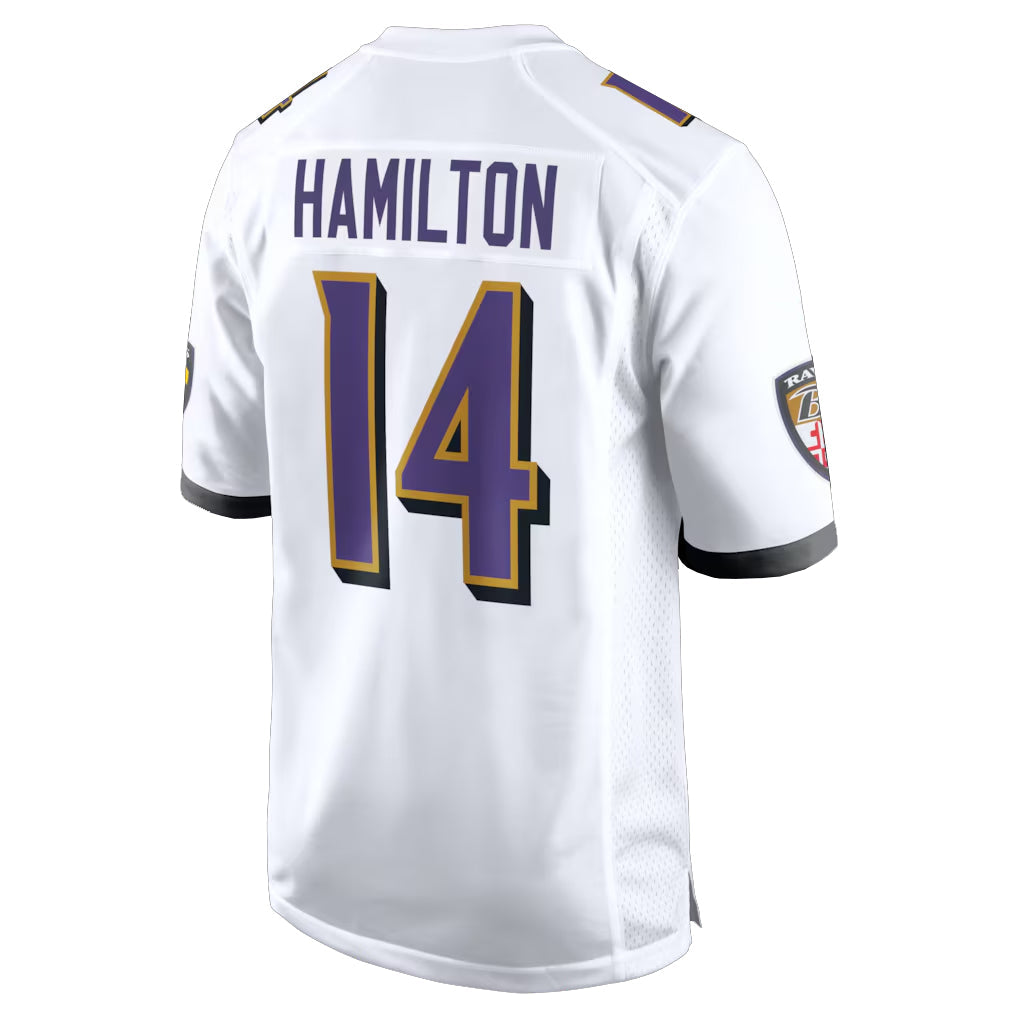 STECN B.Ravens #14 Kyle Hamilton Player White Alternate Home Game Stitched Jerseys