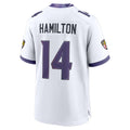 STECN B.Ravens #14 Kyle Hamilton Player White Home Game Stitched Jerseys