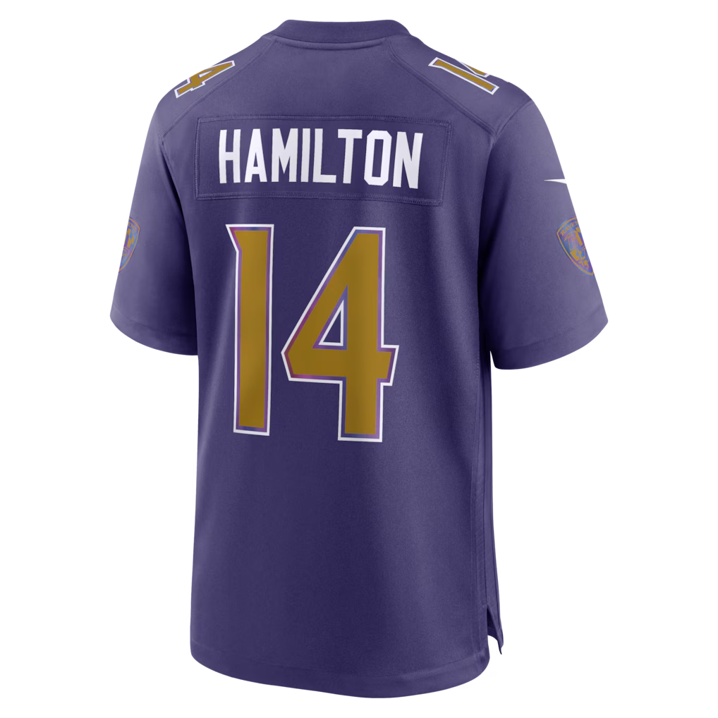 STECN B.Ravens #14 Kyle Hamilton Purple Alternate Game Stitched Jerseys