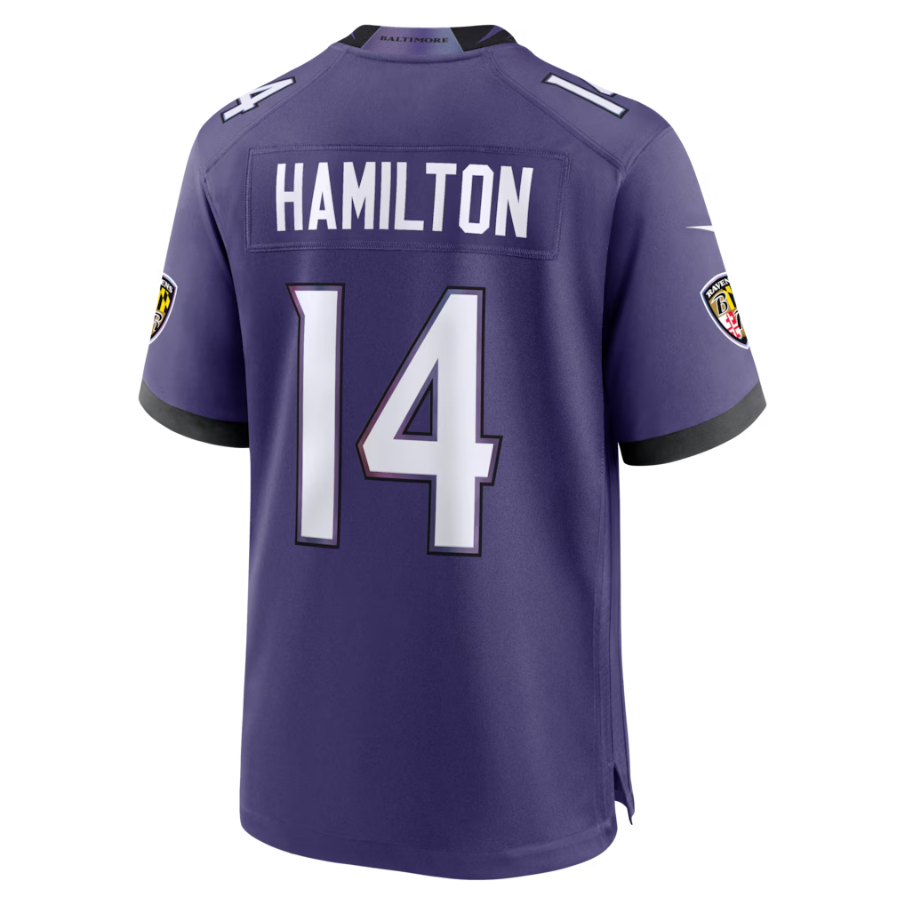 STECN B.Ravens #14 Kyle Hamilton Purple Team Game Stitched Jerseys