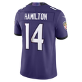 STECN B.Ravens #14 Kyle Hamilton Purple Team Vapor F.U.S.E. Stitched Limited Jerseys