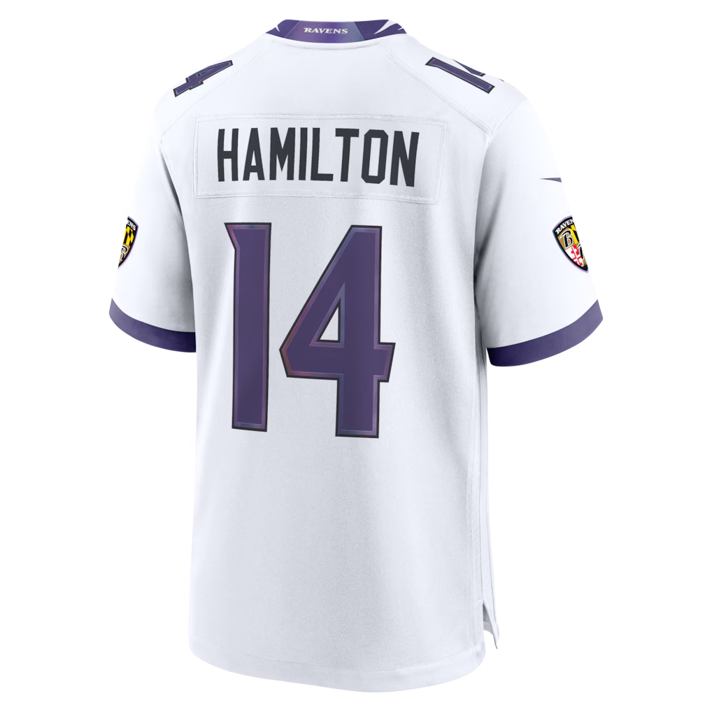 STECN B.Ravens #14 Ravens Kyle Hamilton White Game Stitched Jerseys