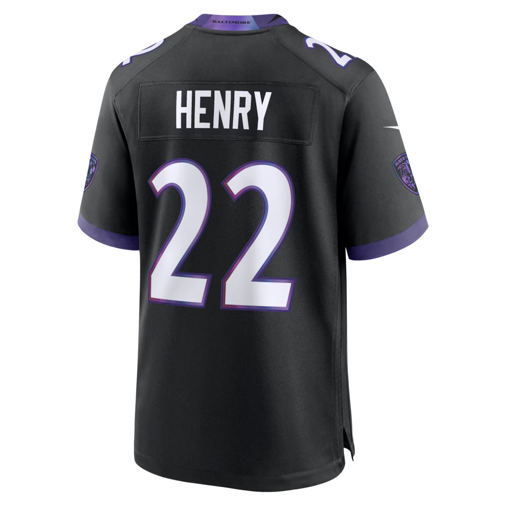STECN B.Ravens #22 Derrick Henry Black Alternate Game Stitched Jerseys