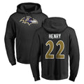 STECN B.Ravens #22 Derrick Henry Player Black Pullover Hoodie Stitched Jerseys