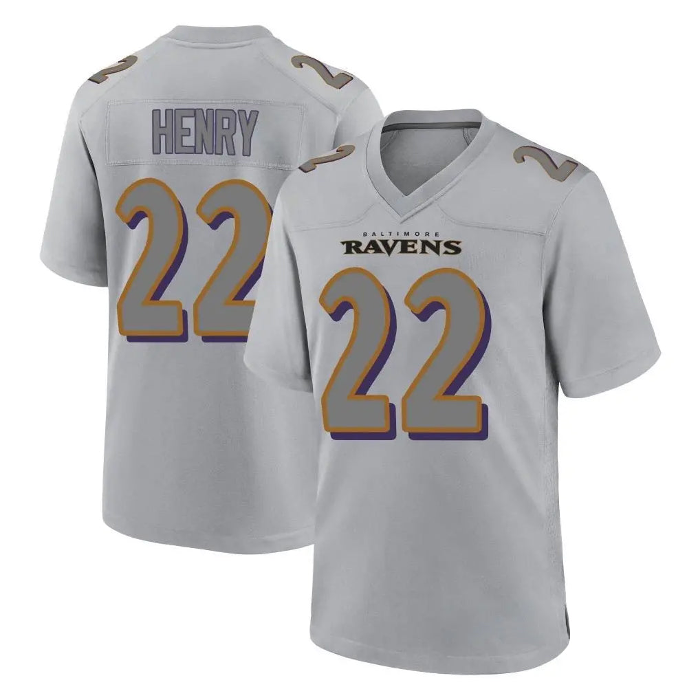 STECN B.Ravens #22 Derrick Henry Player Gray Replica Limited Stitched Jerseys