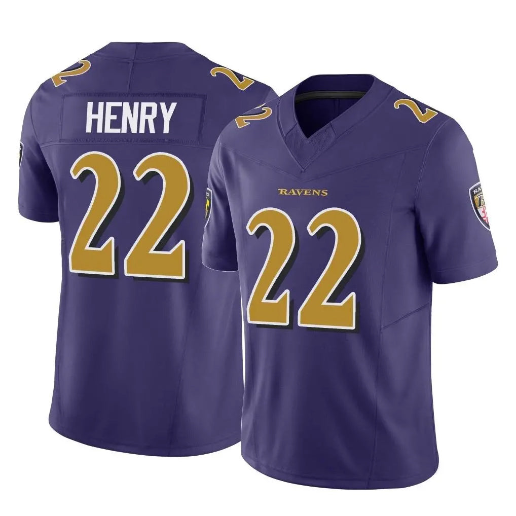STECN B.Ravens #22 Derrick Henry Player Purple Limited Home Game Stitched Jerseys