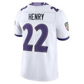 STECN B.Ravens #22 Derrick Henry Player White Limited Elite Home Game Stitched Jerseys